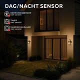 Calex - GU10 LED Spot, Dag en Nacht Sensor, 4W, Warm Wit Licht (2700K), Zwart, Energiezuinige Binnen- en Buitenverlichting