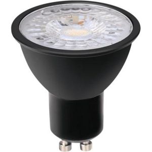 Calex - GU10 LED Spot, Dag en Nacht Sensor, 4W, Warm Wit Licht (2700K), Zwart, Energiezuinige Binnen- en Buitenverlichting