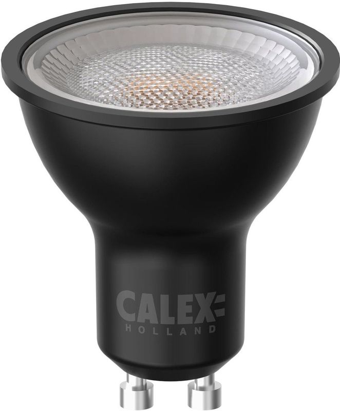 Calex - GU10 LED Spot, Dag en Nacht Sensor, 4W, Warm Wit Licht (2700K), Zwart, Energiezuinige Binnen- en Buitenverlichting