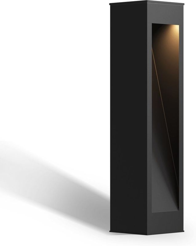 Calex oplaadbare solar tuinpaal | Ivrea | 2000K + 2700K | 50 lumen | IP54 | 2W | Zwart
