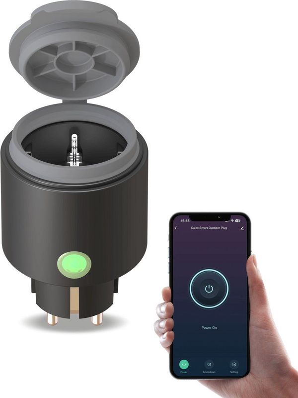 Calex - Outdoor Smart Plug - Weersbestendig - Voor Buitengebruik - IP44