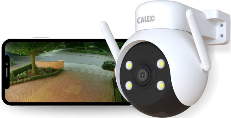 Calex - Smart PTZ Camera - Beveiligingscamera - Wit - 2K Resolutie