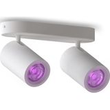 Calex - Smart LED Plafondspot - Wit - 2-Lichts Ovaal - Draaibaar - Dimbaar - WIFI App- & Spraakbediening