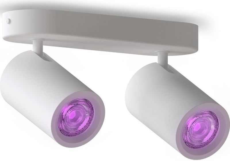 Calex - Smart LED Plafondspot - Wit - 2-Lichts Ovaal - Draaibaar - Dimbaar - WIFI App- & Spraakbediening