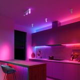 Calex Smart Plafondlamp - 3-Lichts - Slimme Opbouwspot - Ovaal - Wit