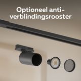 Calex - Railverlichting - Zwart - GU10 - 6 Spots