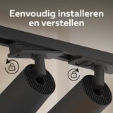 Calex - Railverlichting - Zwart - GU10 - 6 Spots