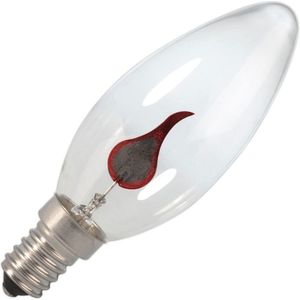 Calex | Gloeilamp Kaarslamp met vlam Flikkerend| Kleine fitting E14 | 3W