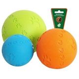 Rubberen bal pawprint met geluid 11 cm - Gebr. de Boon