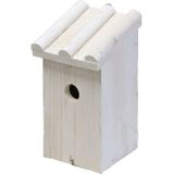 Nestkast/vogelhuisje hout wit voor mezen 14 x 16 x 27 cm - Mezenkasten