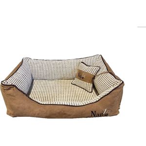 NapZZZ Hondenmand met kussen Beige Maat M: 90x70 cm