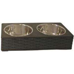 Dinnerset Wicker met Rvs Bakken 30 cm