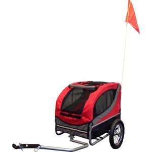 Fietskar Runner 1 rood/grijs Afmeting buitenmaat: 63x58x64 cm (inclusief wielen)