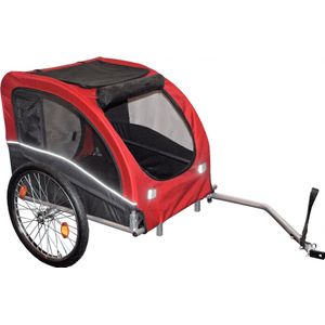 Fietskar Runner 2 rood/grijs 80 x 70 x 90 xm tot 40 kg