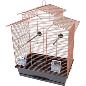 Interzoo Iza 2 - Vogelkooi - Koper - Zwart - 51x30x60.5CM - 1ST