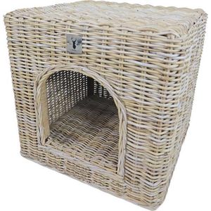 Boony 'Est 1941' rotan hocker XL 60x60x60 cm.