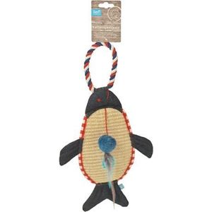 Lief! Krabplank Vis Uni Met Catnip Blauw/Rood - 44X23 CM