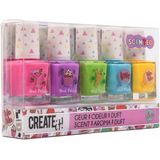 Create It! Nagellakset - 5 Stuks - Roze, Paars, Appelgroen, Hemelsblauw, Geel - 8 ml