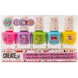 Create It! Nagellakset - 5 Stuks - Roze, Paars, Appelgroen, Hemelsblauw, Geel - 8 ml