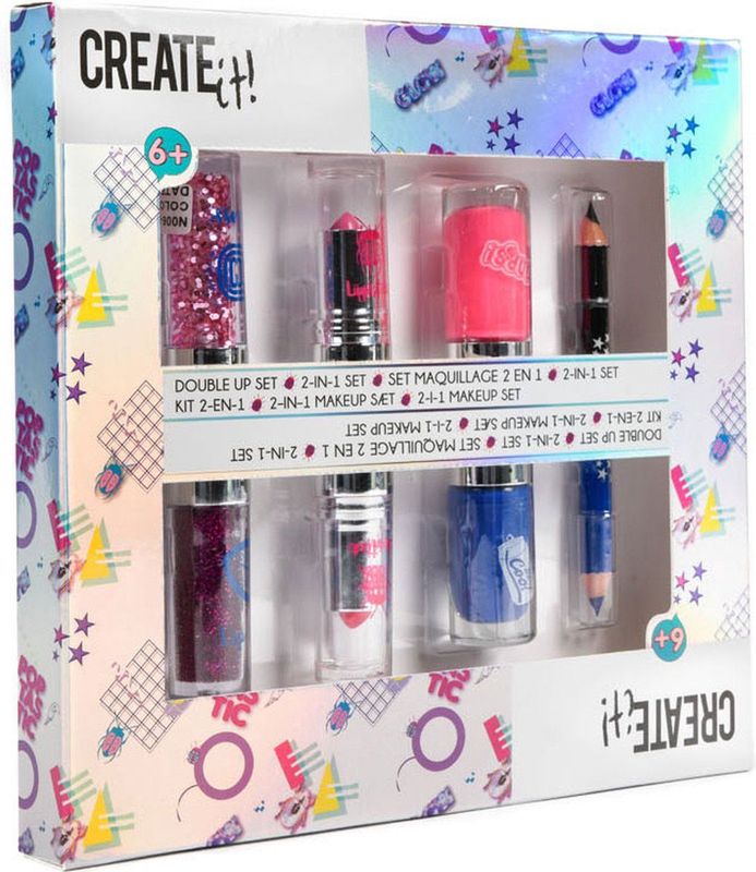 Create It! Poptastic Make-upset - Multicolor - 4-delig - Kunststof