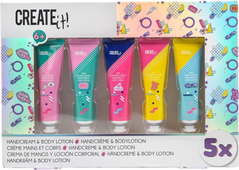 Create It! - Poptastic - Handcrème en Bodylotion Set - Multicolor - 5-delig