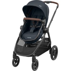 Maxi-Cosi Zelia³ kinderwagen - Essential Graphite (zwart frame + bruin leer)
