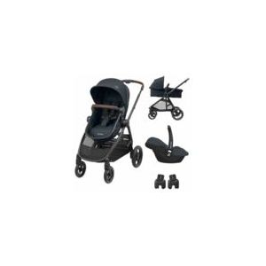 Maxi-Cosi Zelia3 Duo - Essential Graphite - Kinderwagen - Bundel inclusief reiswieg en CabrioFix i-Size