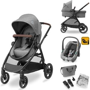 Maxi-Cosi Zelia S Trio 3-in-1 Kinderwagen - Inclusief autostoeltje en luiertas - Grey