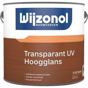 Wijzonol - Transparant UV Hoogglans - Verf - Transparant - 2,5 Liter