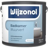 Wijzonol Badkamer Muurverf - 2,5 Liter - Wit / Kleur | 8712952041605 | Verf