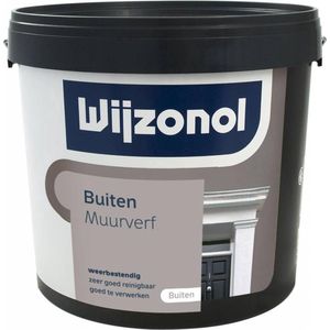 Wijzonol Muurverf voor Buiten - 2,5 Liter - Wit / Kleur | 8712952044187 | Verf