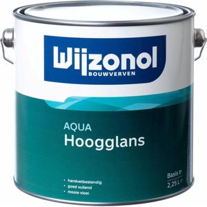 Wijzonol Aqua Hoogglans 2,5 liter Kleur - Deur & Kozijn Trap Aflakken - Waterbasis - Verfwinkel is tot 50% goedkoper