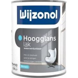 Wijzonol Hoogglanslak Water - 0,5 Liter - Kleur | 8712952054223 | Verf | Lakverf Binnen