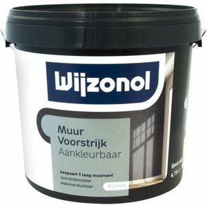 Wijzonol - Muurvoorstrijk Aankleurbaar - Voorstrijkmiddel - Wit - Waterverdunbaar
