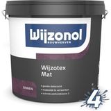 Wijzonol - Wijzotex Mat - Muurverf - Wit - 10 Liter - Oplosmiddelvrij