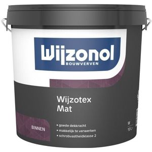 Wijzonol Wijzotex Mat 10 liter wit