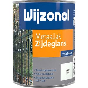 wijzonol metaallak zijdeglans 9100 ijswit 750 ml