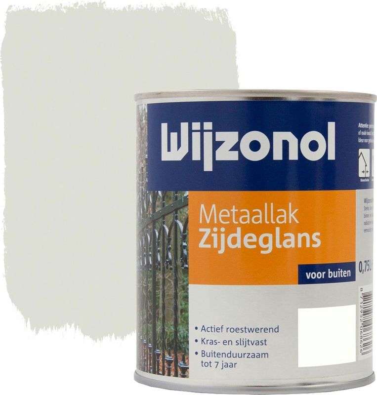 Wijzonol Metaallak Zijdeglans 0,75 Liter | RAL 9001 | Overige Verf > Metaalverf