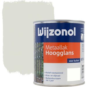 Wijzonol metaallak hoogglans cremewit (RAL9001) 750 ml