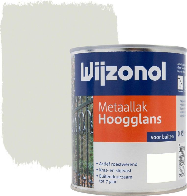 Wijzonol Metaallak Hoogglans 0,75 Liter | RAL 9001 | Overige Verf > Metaalverf