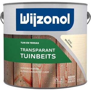 Wijzonol Transparant Tuinbeits - Whitewash 2.5 liter | 8712952085326 | Verf