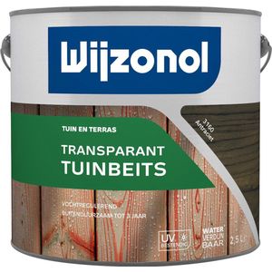 Wijzonol Transparant Tuinbeits 3160 Antraciet 2,5 Liter