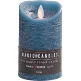 PEHA - Led Kaars - Jeans Blauw - 12.5 cm - Bewegende Vlam met Timer