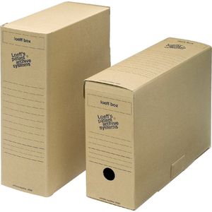 6 x Loeffs Patent Archivschachtel 3030KV Folio 26,8x11,8x37cm Karton 6
