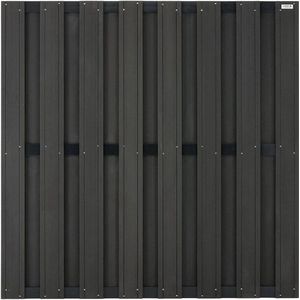 Schutting composiet Design antraciet met antraciet aluminium frame (180 x 180 cm)