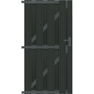Tuindeur composiet Stijl antraciet met antraciet alu frame incl. hang&sluitwerk (100 x 180 cm)