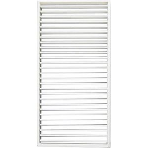 Schutting shutter hardhout keruing met verstelbare lamellen wit (90 x 180 cm) schermdikte 6,8 cm