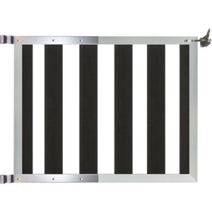 Tuinhek poort composiet Design antraciet met blank alu frame incl. hang- en sluitwerk (100 x 100 cm)