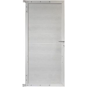 Tuindeur composiet Modular Wit met wit aluminium frame compleet (90 x 180 cm)
