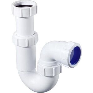 McAlpine Buissifons kunststof buissifon model P met komo keur 40x40mm 2xklem verbinding